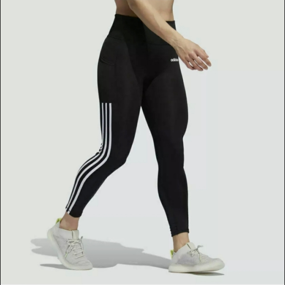 Adidas Climalite 3 Stripe Active Tight Leggings